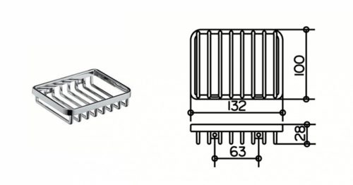 Keuco Smart rácsos szappantartó chrome