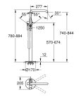 Grohe Essence Álló kádcsaptelep króm