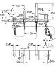 Grohe Essence Peremre szerelhető kádcsaptelep 4 lyukas Hard Graphite