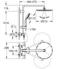 Grohe Euphoria System 310 Termosztátos zuhanyrendszer króm