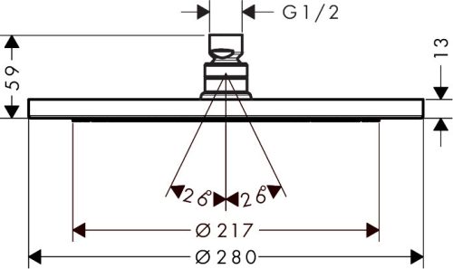 Hansgrohe Croma Fejzuhany 280 1jet Szálcsiszolt Fekete 