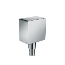   Hansgrohe Fixfit Square fali csatlakozás visszafolyásgátlóval és szintetikus gömbcsuklóval chrome