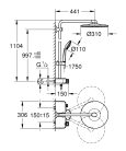 Grohe Euphoria SmartControl System 310 Duo Termosztátos zuhanyrendszer króm