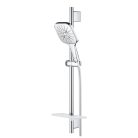 Grohe Rainshower SmartActive 130 Zuhanyszett 600mm-es Zuhanyrúddal szögletes zuhanyfejjel króm