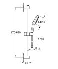 Grohe Tempesta Cube 110 zuhanyszett zuhanyrúddal és szögletes zuhanyfejjel 2 spray króm