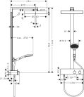 Hansgrohe Rainfinity Showerpipe 360 1jet ShowerTablet 350 Matt fekete 