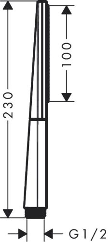 Hansgrohe Rainfinity Keskeny Zuhanyfej 100 1jet matt fekete