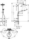 Hansgrohe Croma Select S 280 Termosztátos Zuhanyrendszer matt fehér