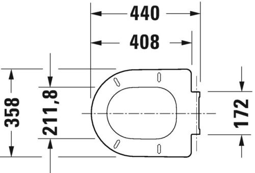 Duravit White Tulip WC-ülőke lecsapódásgátló mechanizmussal