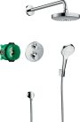 Hansgrohe Croma Select S Beépített zuhanyrendszer Ecostat S termosztáttal króm 