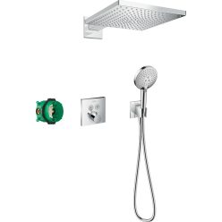   Hansgrohe Raindance E Beépített Zuhanyrendszer 300 1 jet és ShowerSelect Square króm 