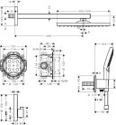 Hansgrohe Raindance E Beépített Zuhanyrendszer 300 1 jet és ShowerSelect Square króm 