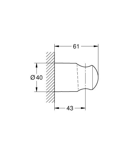 Grohe Tempesta fali kézizuhanytartó króm