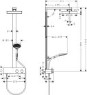 Hansgrohe Rainfinity Showerpipe 250 1jet EcoSmart ShowerTablet 350 Matt fekete 