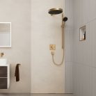 Hansgrohe Rainfinity Zuhanyszett 130 3jet S Puro 90cm-es zuhanyrúddal 1.60m-es zuhanytömlővel Szálcsiszolt Bronz