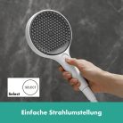 Hansgrohe Rainfinity Zuhanyszett 130 3jet S Puro 90cm-es zuhanyrúddal 1.60m-es zuhanytömlővel Matt Fehér