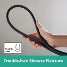 Hansgrohe Rainfinity Zuhanyszett 130 3jet S Puro 65cm-es zuhanyrúddal 1.60m-es zuhanytömlővel Szálcsiszolt Fekete Króm