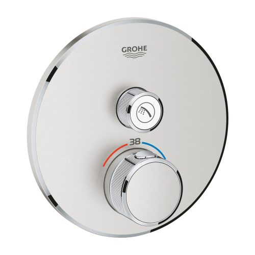 Grohe Grohtherm Smartcontrol Falsík alatti termosztátos csaptelep 1 utas kerek Supersteel