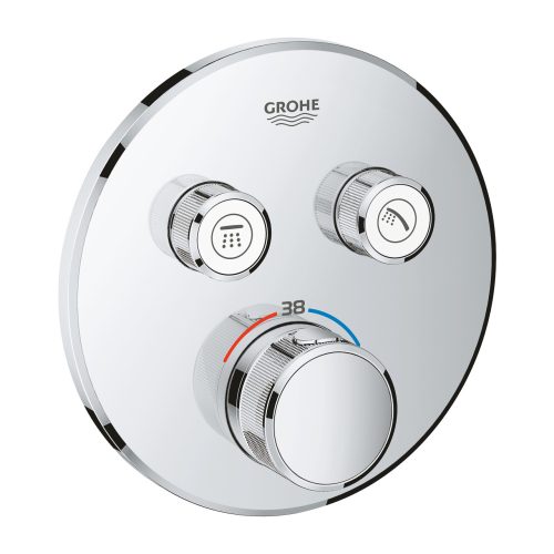 Grohe Grohtherm Smartcontrol Falsík alatti termosztátos csaptelep 2 utas kerek Króm