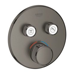   Grohe Grohtherm Smartcontrol Falsík alatti termosztátos csaptelep 2 utas kerek Brushed Hard Graphite 