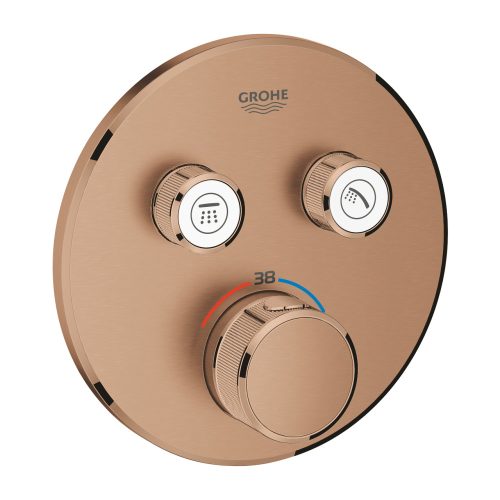 Grohe Grohtherm Smartcontrol Falsík alatti termosztátos csaptelep 2 utas kerek Brushed Warm Sunset