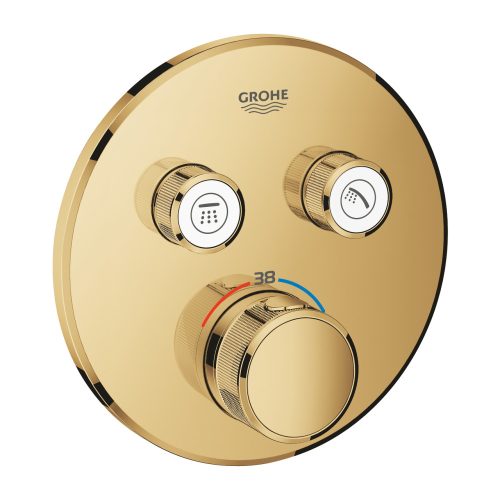 Grohe Grohtherm Smartcontrol Falsík alatti termosztátos csaptelep 2 utas kerek Cool Sunrise