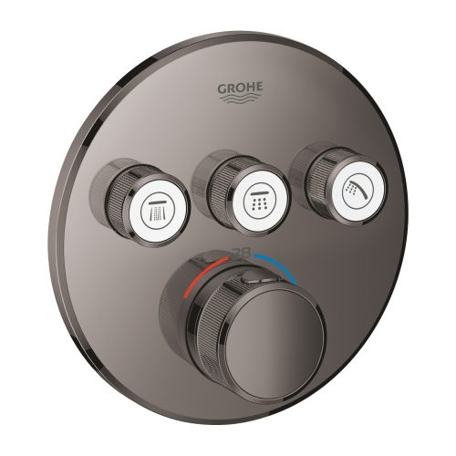 Grohe Grohtherm Smartcontrol Falsík alatti termosztátos csaptelep 3 utas kerek Hard Graphite 