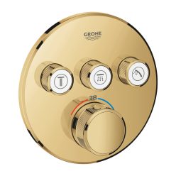   Grohe Grohtherm Smartcontrol Falsík alatti termosztátos csaptelep 3 utas kerek Cool Sunrise