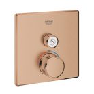 Grohe Grohtherm Smartcontrol Falsík alatti termosztátos csaptelep 1 utas szögletes Brushed Warm Sunset