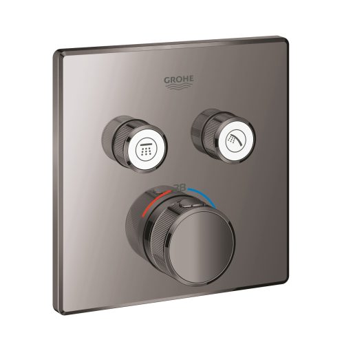 Grohe Grohtherm Smartcontrol Falsík alatti termosztátos csaptelep 2 utas szögletes Hard Graphite 