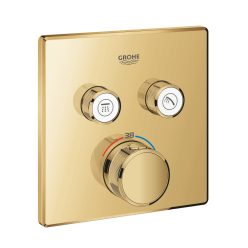   Grohe Grohtherm Smartcontrol Falsík alatti termosztátos csaptelep 2 utas szögletes Cool Sunrise