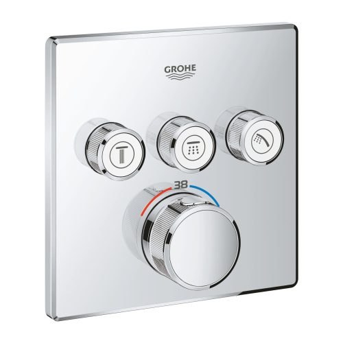 Grohe Grohtherm Smartcontrol Falsík alatti termosztátos csaptelep 3 utas szögletes Króm