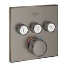 Grohe Grohtherm Smartcontrol Falsík alatti termosztátos csaptelep 3 utas szögletes Brushed Hard Graphite 