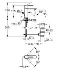 Grohe Lineare Egykaros mosdócsaptelep XS leeresztővel Króm