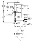 Grohe Lineare Egykaros mosdócsaptelep S leeresztővel Króm