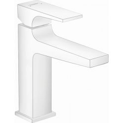   Hansgrohe Metropol egykaros mosdócsaptelep 110 Push-Open lefolyóval matt fehér