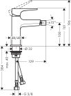 Hansgrohe Metropol egykaros bidécsaptelep Push-Open normál fogantyú chrome