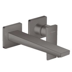   Hansgrohe Metropol 2-lyukú egykaros fali mosdócsaptelep szálcsiszolt fekete