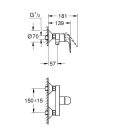 Grohe Euroeco egykaros zuhanycsaptelep Króm