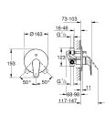 Grohe Euroeco egykaros kádcsaptelep Króm