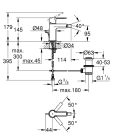 Grohe Lineare Egykaros bidécsaptelep S leeresztővel Króm