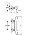 Grohe Grohtherm 1000 termosztátos zuhanycsaptelep Króm