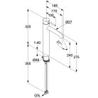 Kludi Bozz mosdócsaptelep mosdótálhoz 240 mm króm