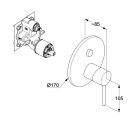 Kludi Bozz PUSH & SWITCH kád és zuhany csaptelep matt fehér