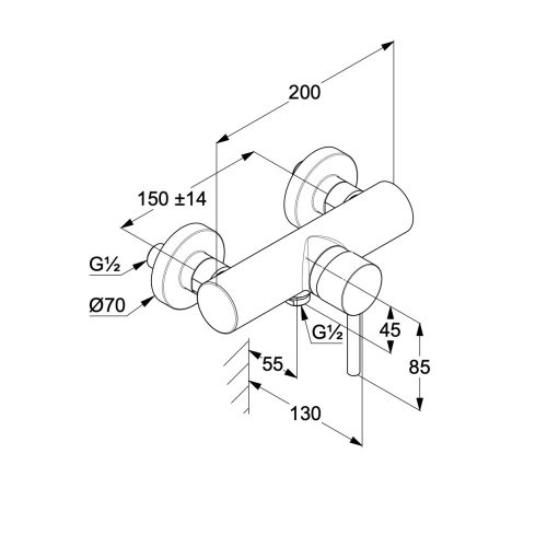 Kludi Bozz zuhanycsaptelep króm