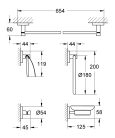 Grohe Essentials Mester fürdőszobai kiegészítőkészlet 5 az 1-ben króm