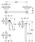 Grohe Essentials Mester fürdőszobai kiegészítő készlet 4 az 1-ben króm