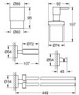 Grohe Essentials Mester fürdőszobai kiegészítő készlet 4 az 1-ben króm