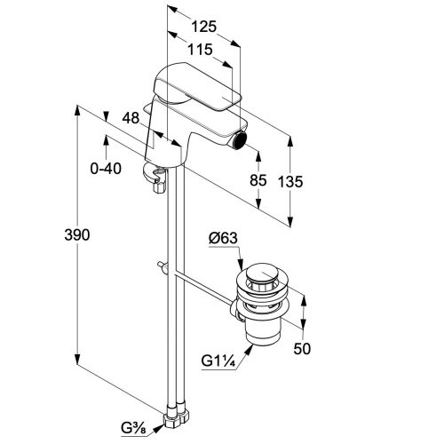 Kludi Ameo egykaros bidécsaptelep króm