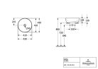Villeroy & Boch Artis Pultra ültethető mosdókagyló Kerek 430 mm